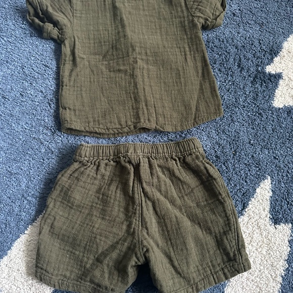 Olive Green Toddler Outfit Set - Picture 2 of 6